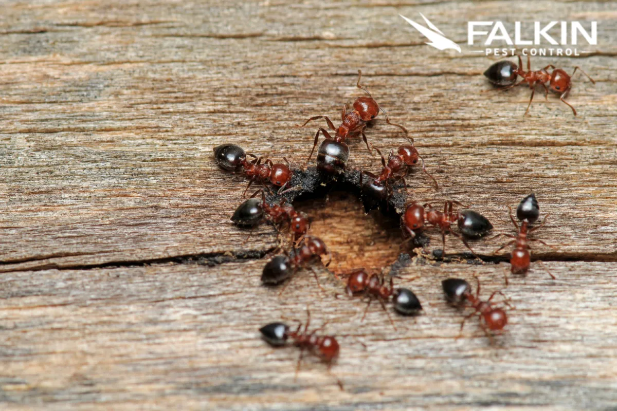 group of red ants